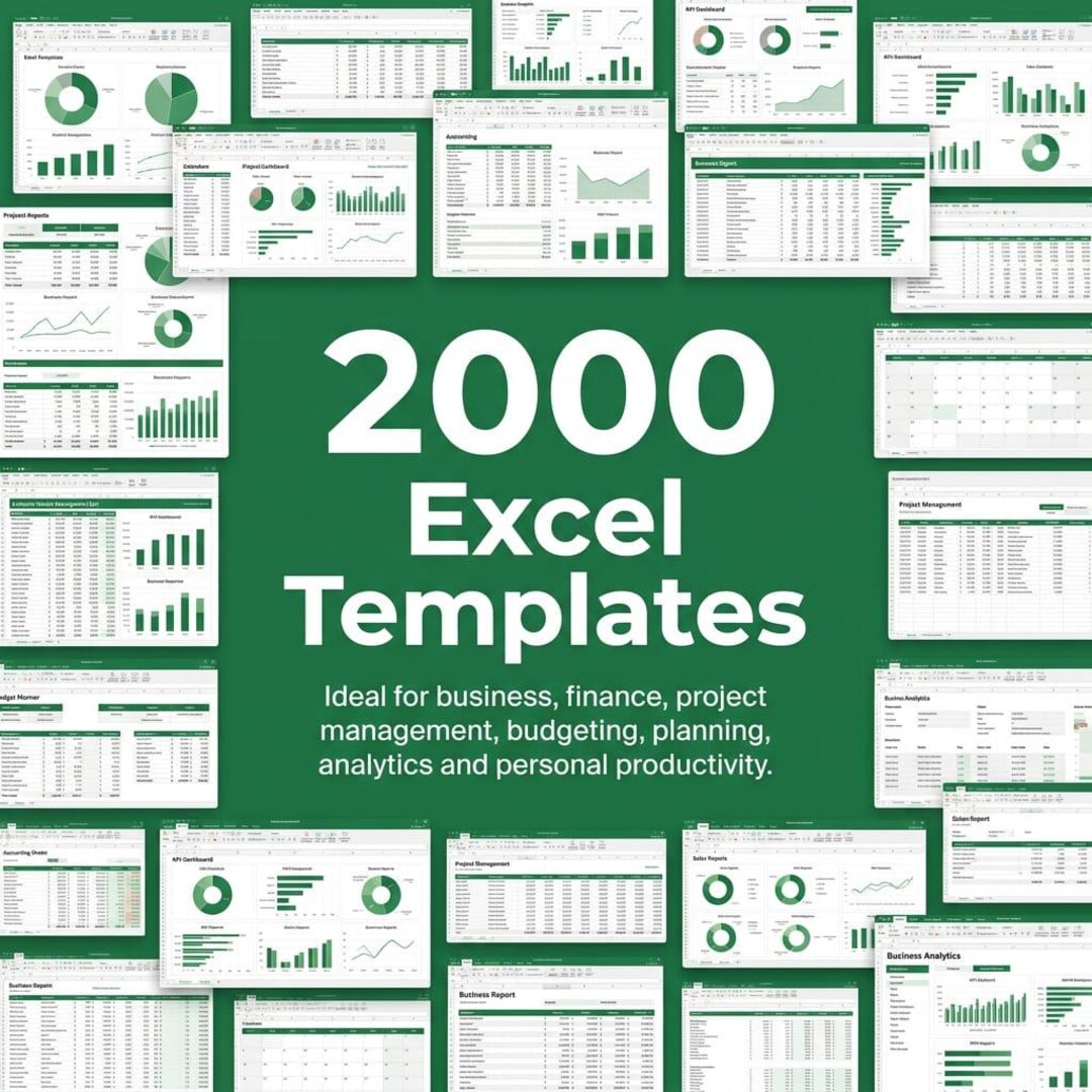 2000+ Premium Excel Template Bundle | Ultimate Use for Business ...