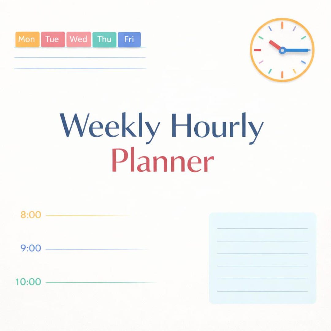 Daily Planner Printable PDF | Hourly Time Blocking Schedule | Weekly ...