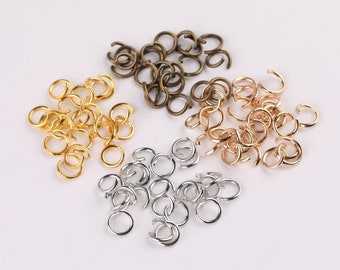 300pcs 5mm white k silver/kc gold/gunmetal/antiqued bronze plated open jump rings