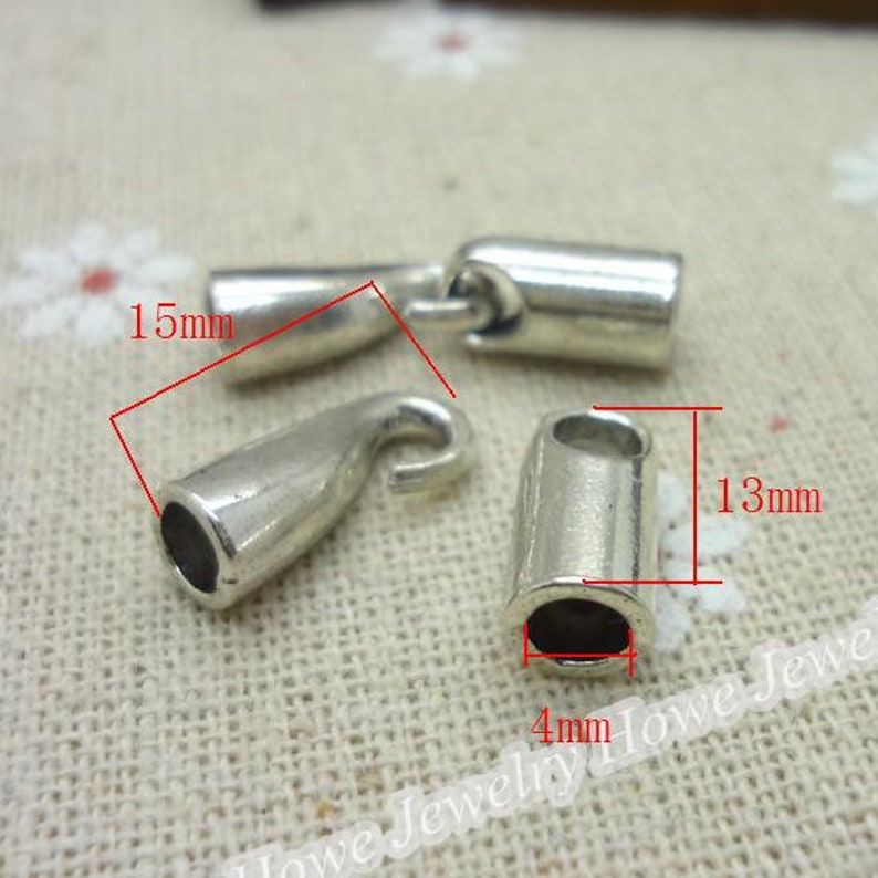 Bulk Sale--50sets 27x7mm antiqued Silverantiqued bronze fish hook clasps charms findings--cord end clasps