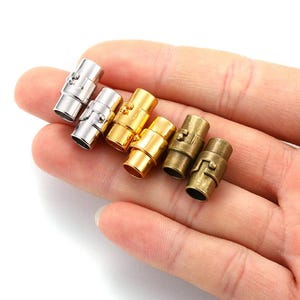 10sets 4mm/5mm/6mm hole bright gold/white k silver/antiqued bronze jewelry clasps/cords clasps/magnetic clasps charms findings