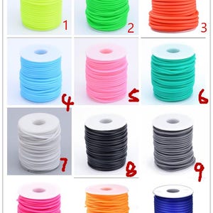 Bulk Sale 15 meters (one spool) 4mm round hollow rubber cords/jewelry cords/cords supplies--you choose the color by yourself--22 colors