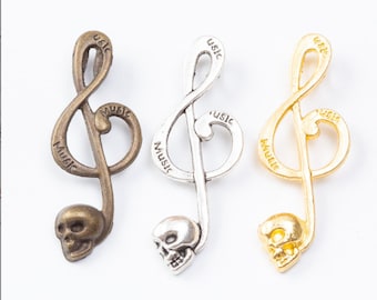 Skull Music Note - Etsy