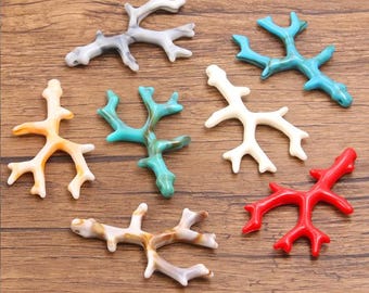 10pcs 60x36mm assorted Resin antler elk charms pendant findings--7 colors for your choose
