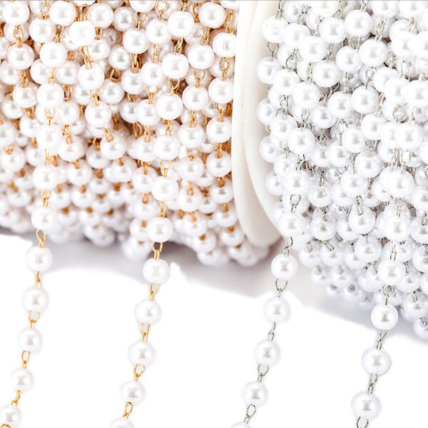 Fake White Gold Chains Etsy