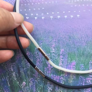 10pcs 7-27 inch you choose 3mm thickness matte hollow rubber round choker necklace cords with Silver needle clasps