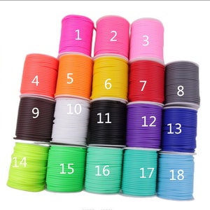 Bulk Sale 25 meters (one spool) 3mm round hollow rubber cords/jewelry cords/cords supplies--you choose the color by yourself.