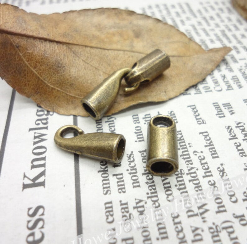 Bulk Sale--50sets 27x7mm antiqued Silverantiqued bronze fish hook clasps charms findings--cord end clasps