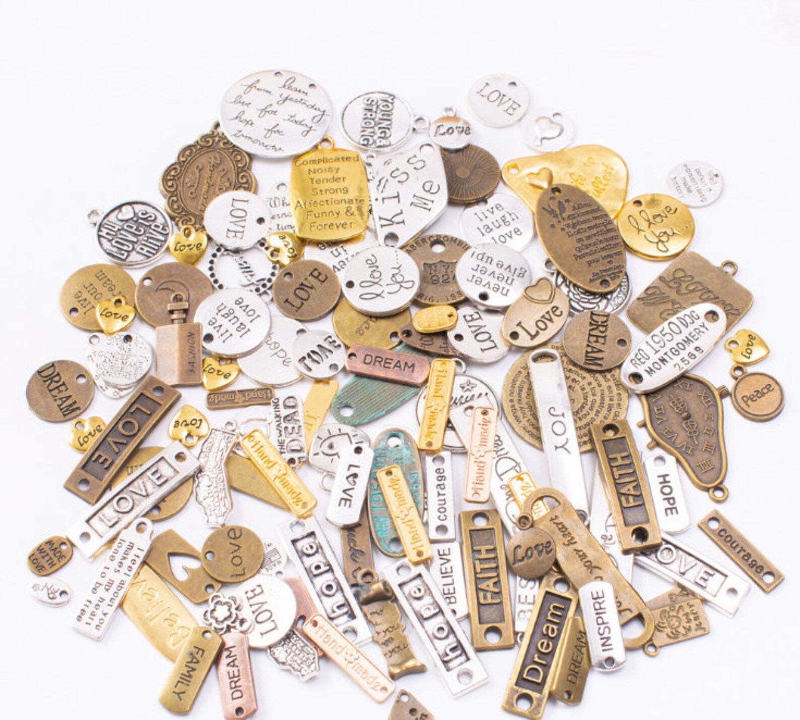Wholesale 200g Assorted Words Charms Findings/words Collection Etsy