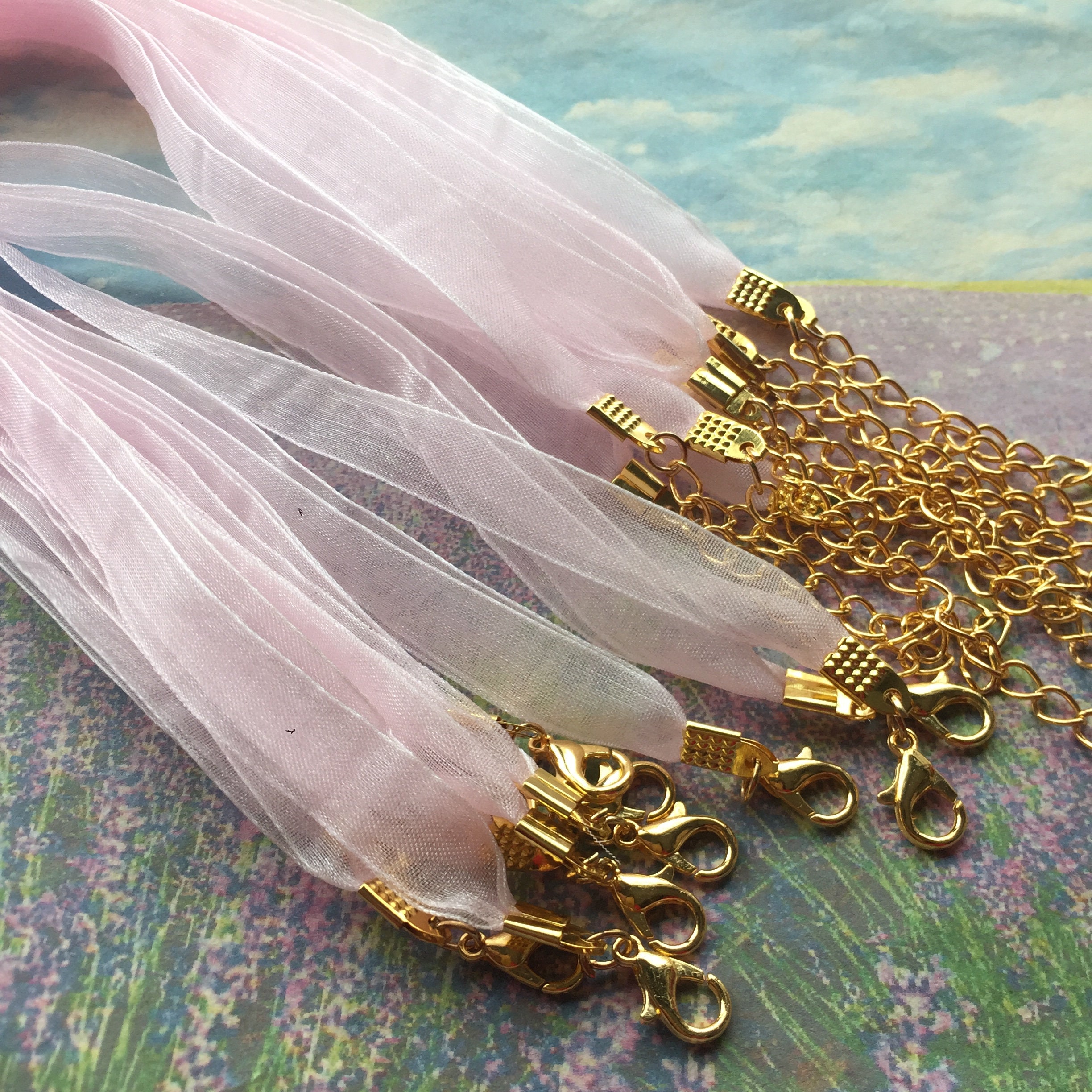Organza Ribbon Necklace - Etsy
