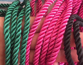 Bulk Sale 5 yards 5mm thickness twist rope cords/jewelry cords/cords supplies--22 colors for your choose