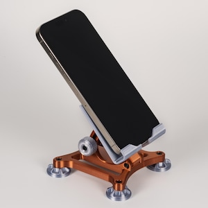 Support de téléphone industriel - Support réglable imprimé en 3D | Organiseur de bureau moderne et cadeau technologique