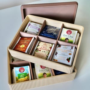 Stapelbarer Teebeutel-Organizer mit individuellen Farben für Küche, Speisekammer oder Kaffeebar