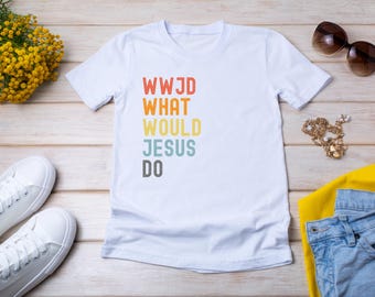 WWJD What Would Jesus Do Shirt | Christian Graphic Tee | Retro Faith T-Shirt | Bible Verse Shirt | Jesus Apparel | Spiritual Gift