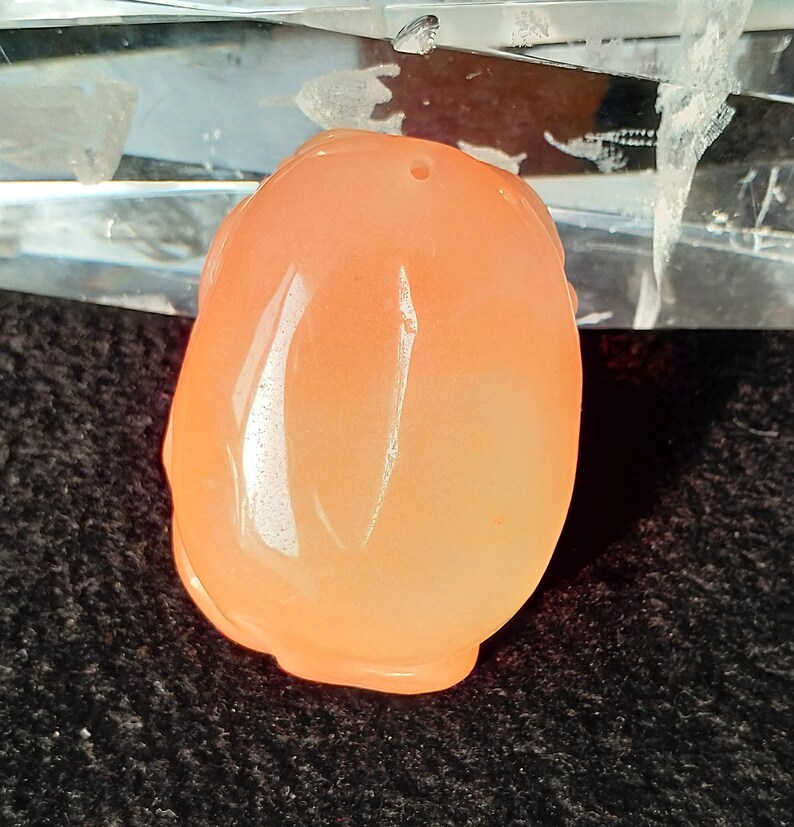 Carved Natural pink jade pendant Head Gemstone Bead Fish goldfish flower jade Cabochon bead oval Huanglong jade amulet pendant Link