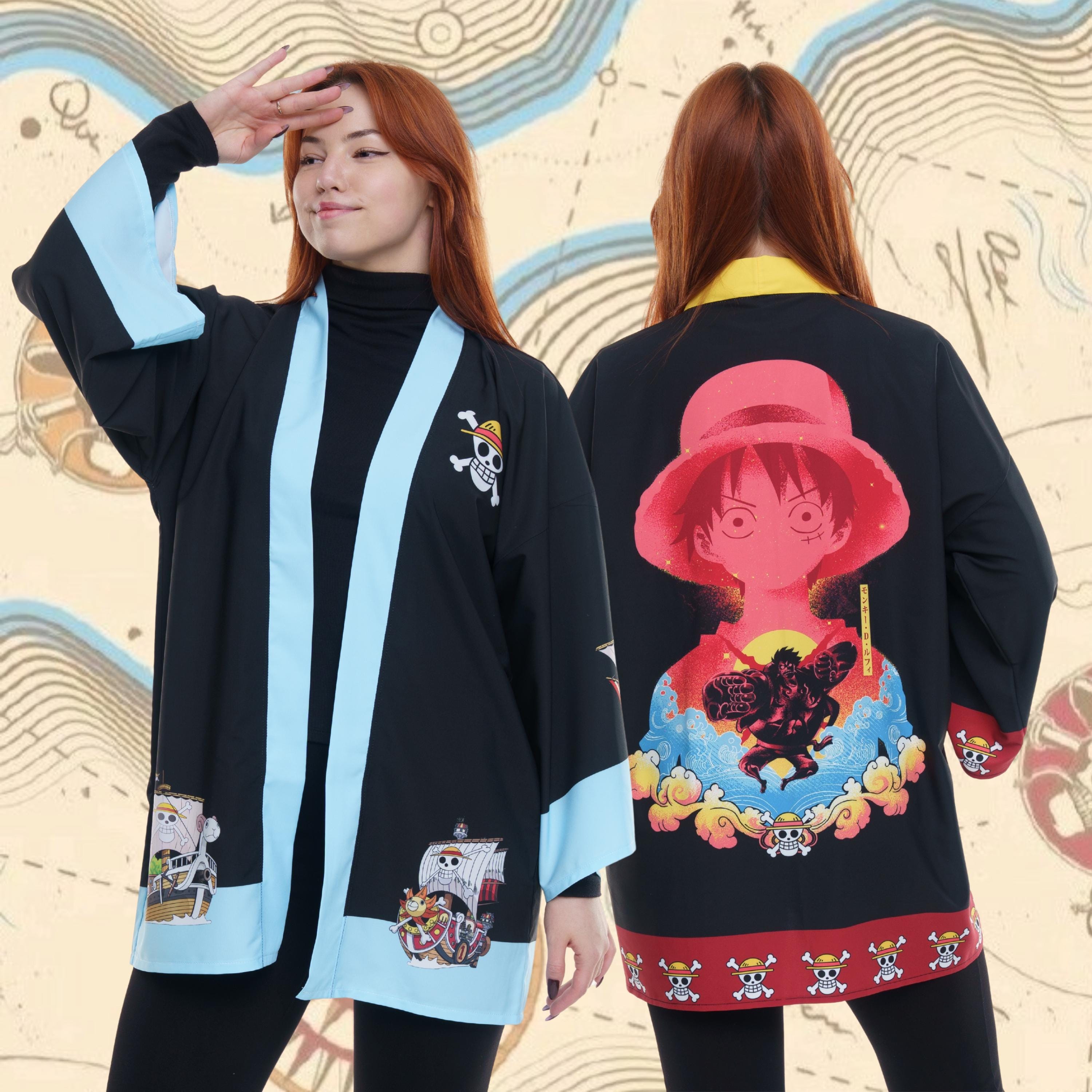 Pirate Haori Kimono Jacket | Anime Streetwear | Japanese Unisex