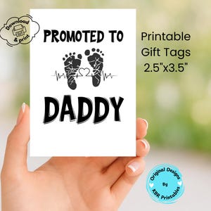 Etichetta per la presentazione del nuovo papà promossa a etichetta regalo per papà, etichetta stampabile per l'annuncio del bambino, idea per la presentazione della gravidanza per il papà, etichetta digitale scaricabile