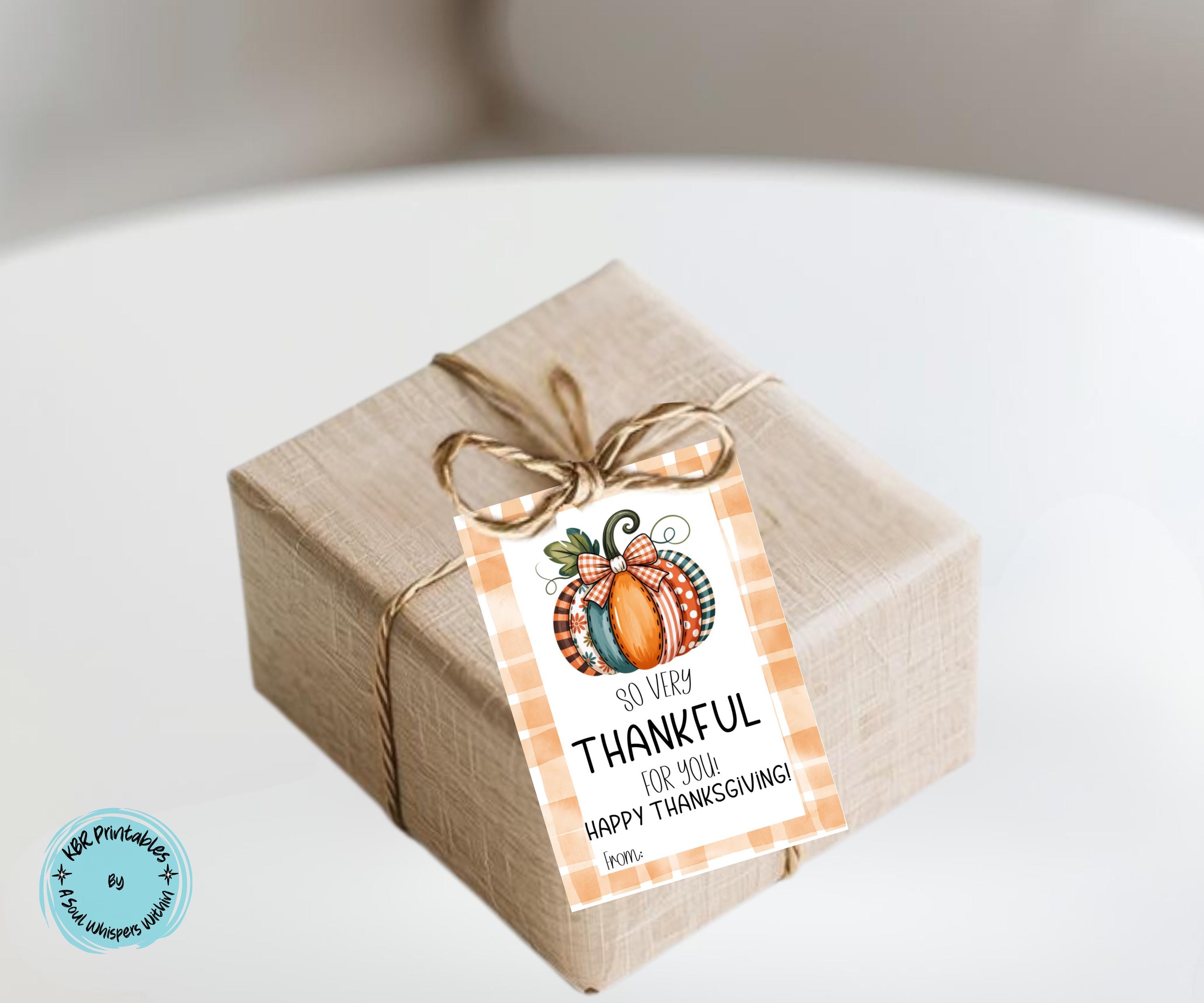 So Very Thankful for You Tag Printable Thanksgiving Favor Autumn Gift ...