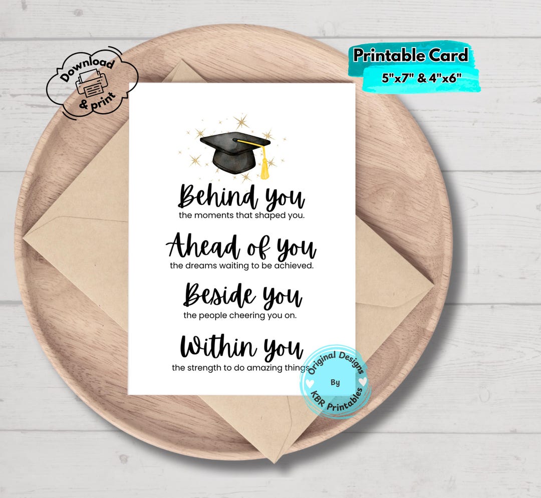 Printable Graduation Card Inspirational Congratulations Card Graduation ...