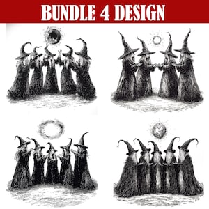 Bundle 4 Girls Will Be Girls Witch Png, Funny Witch Png, Halloween Women Png, Witchy Vibes Png, Halloween Girls Png, Witches Halloween Png