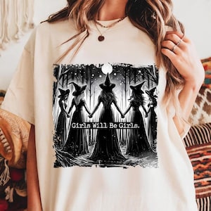 Girls Will Be Girls Witch Png, Funny Witch Png, Halloween Women Png, Witchy Vibes Png, Halloween Girls Png, Witches Halloween, Digital File