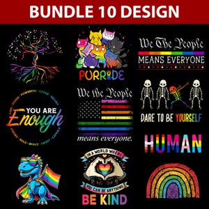 Bundle 10 Designs LGBT Png, Pride Month Png, Gay Coquette Bow Png, Rainbow LGBT Bow Png, Coquette LGBT Png, Gay Lgbt Png, Digital Download