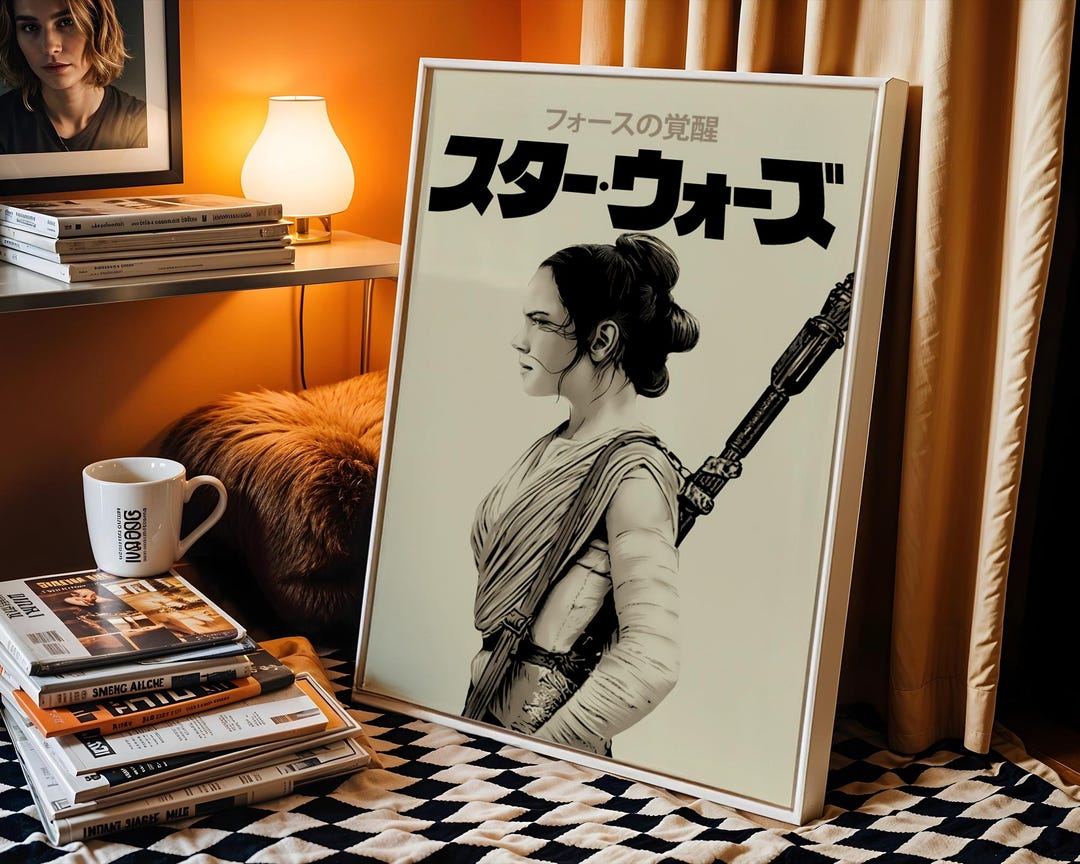 Japanese Rey Rey Japanese Star Wars Poster · the Force Awakens Minimalist Art Print ...