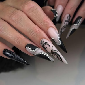 wedding nails for black dress Why Black Wedding Nails Are Actually a Stunning Choice ND Nails Supply