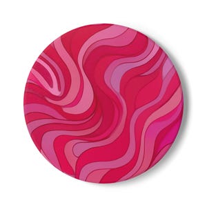 Pink Ceramic Coaster, Eco-Friendly Drinkware, Home Decor, Gift for Hostess, Unique Kitchen Accessory