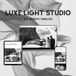 Wix Website Template for Wedding Photographer – Elegant Portfolio Template – Photography Website Design – Mobile Friendly Wix Template