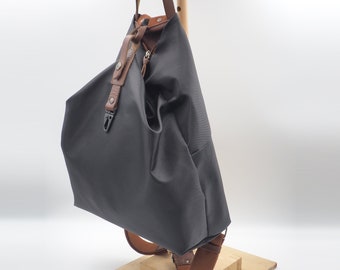 Handmade waterproof fabric -leather backpack ,everyday bag,design bag,unisex ,named ARROW