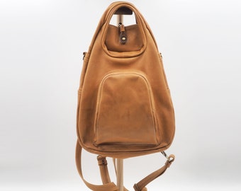 Handcrafted Leather Backpack - Avgo in Tan MADE TO ORDER