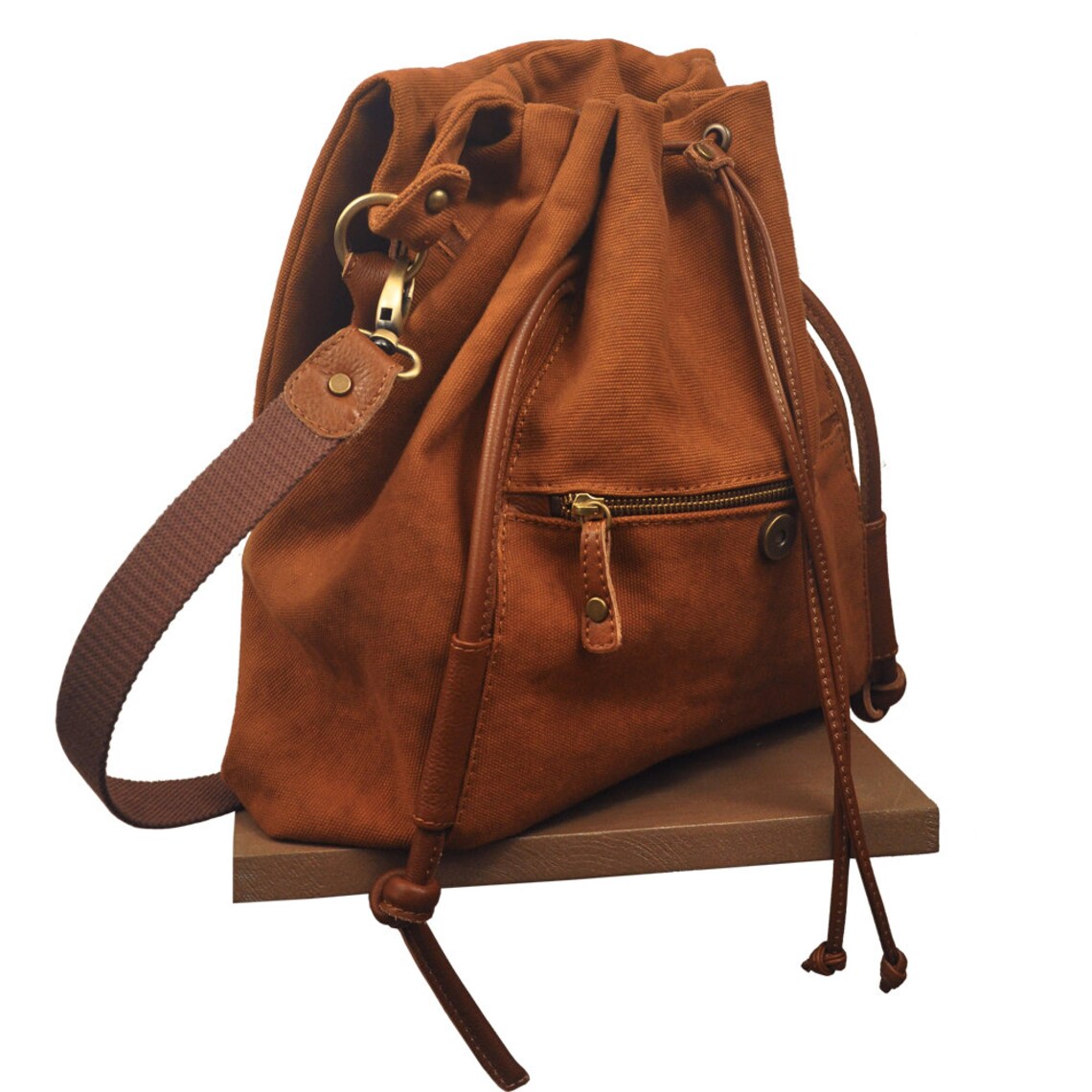 Handmade Backpack purse in New Copper Brown Stonewashed Etsy Canada