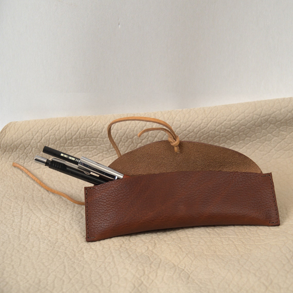 Handmade Leather Case for Reading Etsy