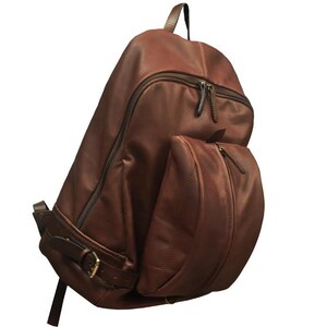 Handmade Leather backpack for up 15 laptop,Michael in brown image 2