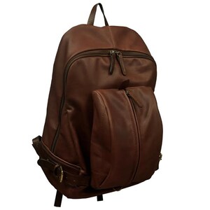 Handmade Leather backpack for up 15 laptop,Michael in brown image 1
