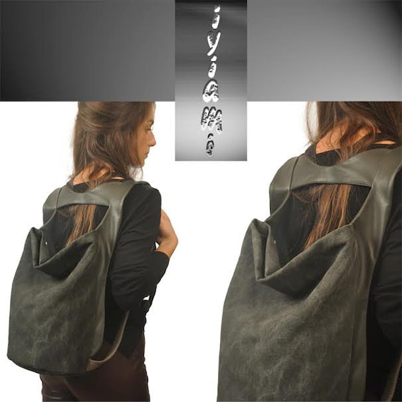 Lightweight Canvas Backpack ,slouchy Bag, Everyday Womens Bag ,named Laoura  ,made to Order. - Etsy