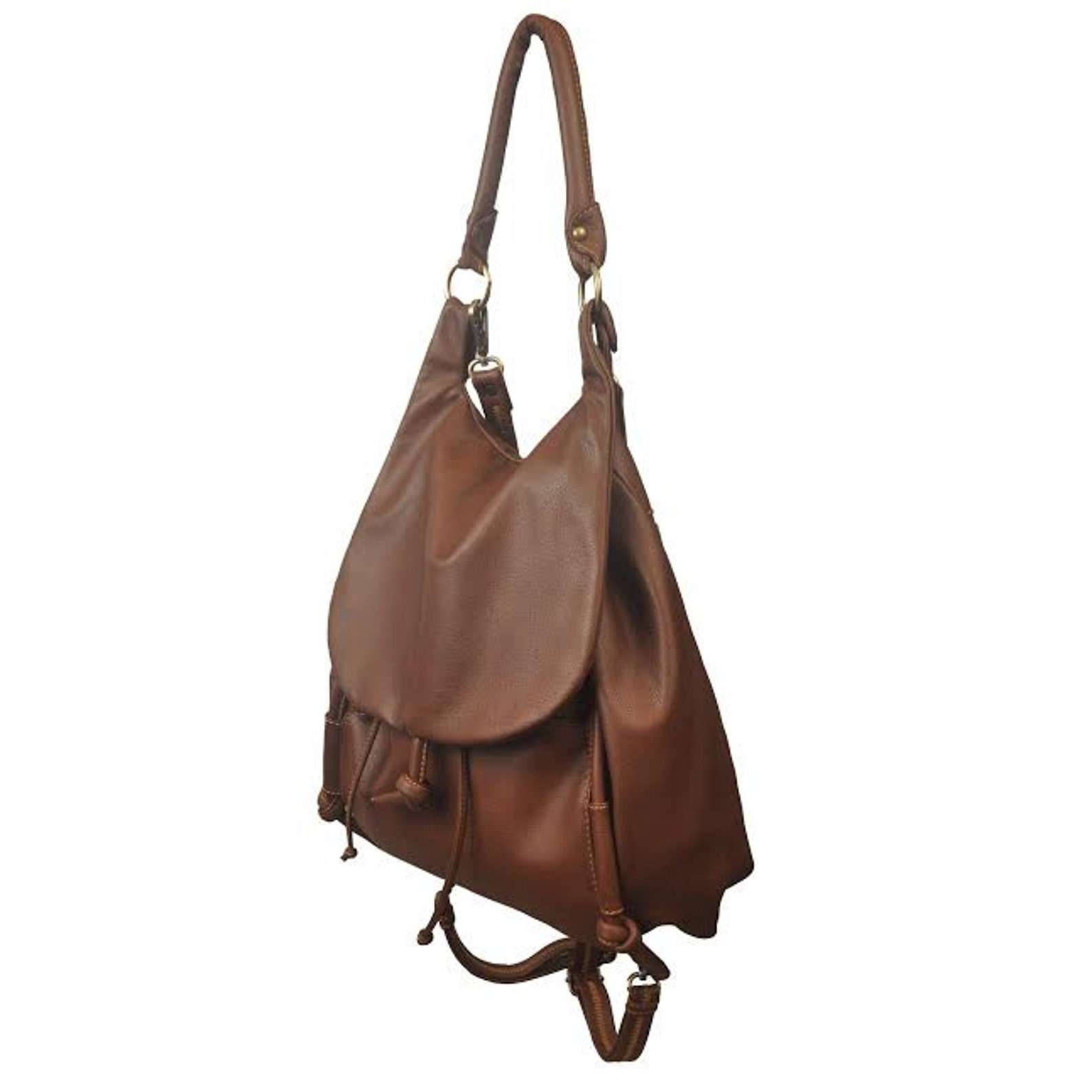 Handmade leather shoulder bag backpack messenger named Etsy