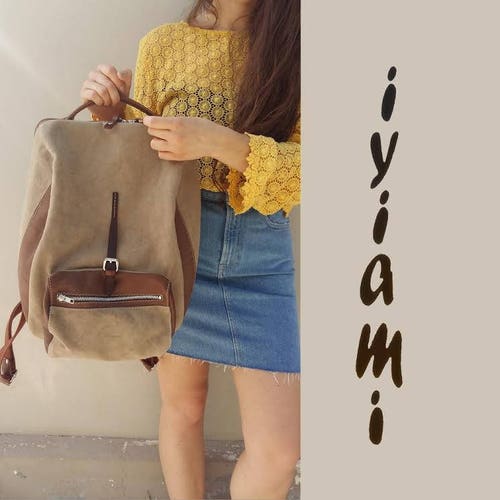 Shops Handmade stylish backpack ,for men and women in canvas-leather ,named TILOS