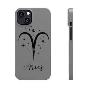 Aries Zodiac Slim Phone Case - Stylish Horoscope Cover, Gift for Astrology Lovers, Celestial Design, Unique Phone Accessory
