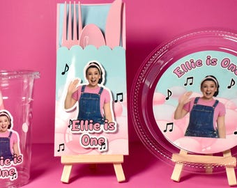 Ms. Rachel Party Cups, Cutlery & Plates/ Ms. Rachel Party Decor/ Ms. Rachel Birthday Decor/ Ms. Rachel Custom Plates, Cups Cutlery
