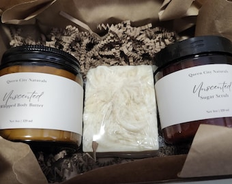 Spa Gift Box Unscented Fragrance Free Gift for her gift for him Sensitive Skin Gift Box
