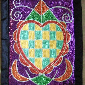 Haitian  Erzulie Freda voodoo or vodou flag