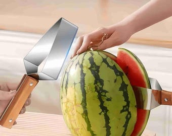 Cortador de sandía triangular personalizado, divisor de fruta a medida, utensilio de cocina para cortar sandía en cubos fácilmente