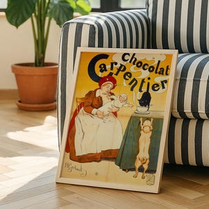 Póster vintage de chocolate Carpentier