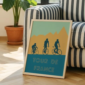 Poster del Tour de France. Un poster ciclistico per un regalo sportivo.