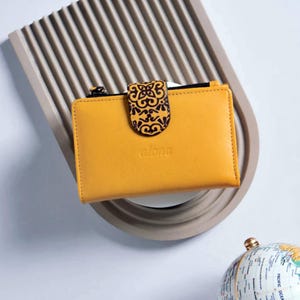 Portemonnaie aus echtem Rindsleder, 12 Kartenfächern, Münzfach, einzigartiges Design