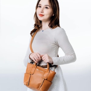 Convertible Genuine Leather Sling and Handbag for Women – Kenes Crossbody Purse with Side Pockets and Suede Lining – Handmade in Indonesia