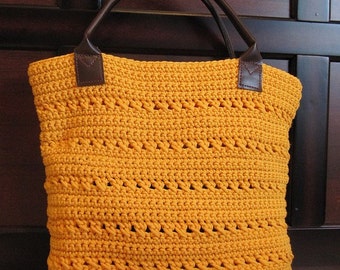 Crochet Tote Pattern (Sunny Summer Tote) Instant Download