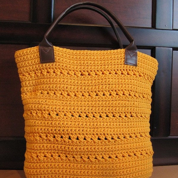 Crochet Tote Pattern (Sunny Summer Tote) Instant Download